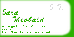 sara theobald business card